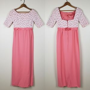 *Vintage* 1960's Bridesmaid pink lace dress